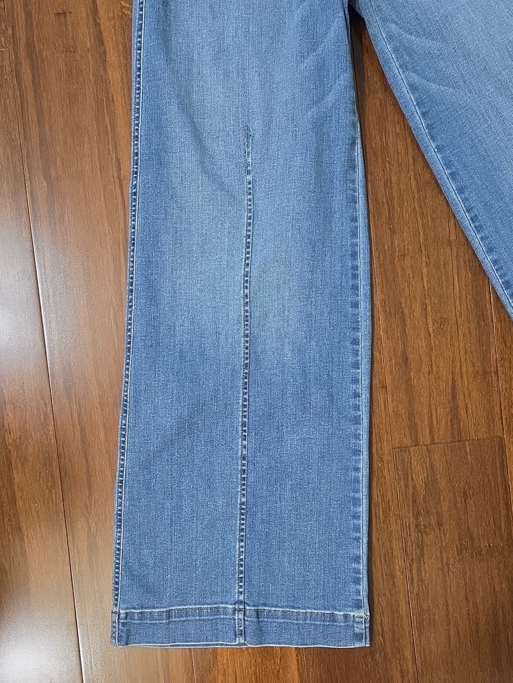 SPANX SEAMED FRONT WIDE LEG DENIM JEANS VINTAGE INDIGO MEDIUM 6 / 8 - Picture 11 of 14